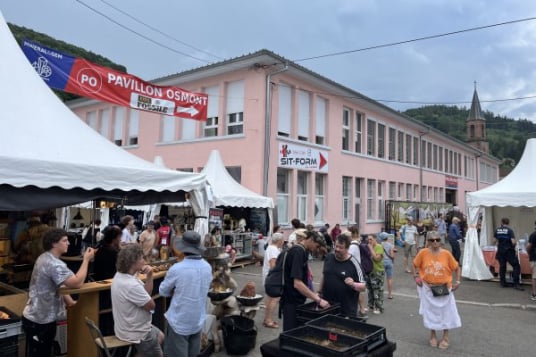 Bild von oben auf die Fossilienmesse Saint-Marie